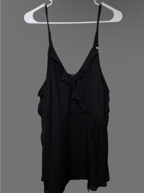 Torrid Black Ruffle Wrap Tank